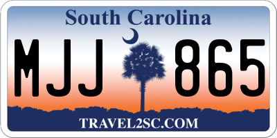 SC license plate MJJ865