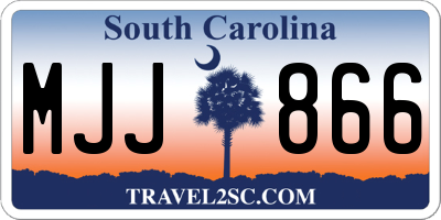 SC license plate MJJ866