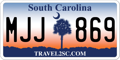 SC license plate MJJ869