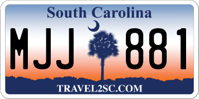SC license plate MJJ881