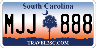 SC license plate MJJ888