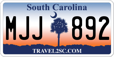 SC license plate MJJ892