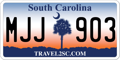 SC license plate MJJ903