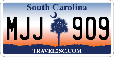 SC license plate MJJ909