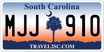 SC license plate MJJ910