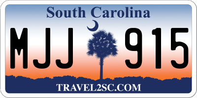 SC license plate MJJ915