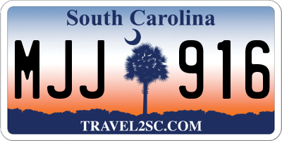 SC license plate MJJ916