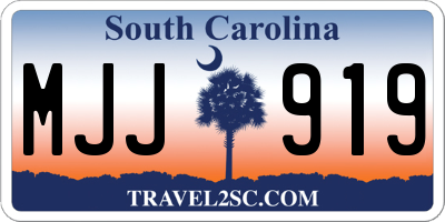SC license plate MJJ919