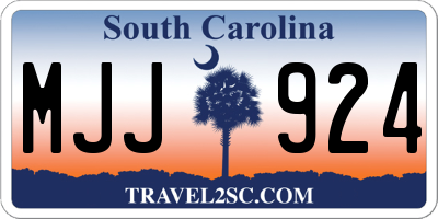 SC license plate MJJ924