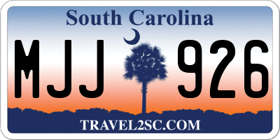 SC license plate MJJ926