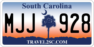 SC license plate MJJ928