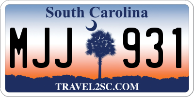SC license plate MJJ931