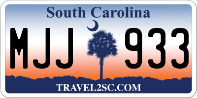 SC license plate MJJ933