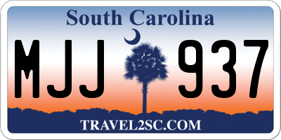 SC license plate MJJ937