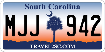SC license plate MJJ942
