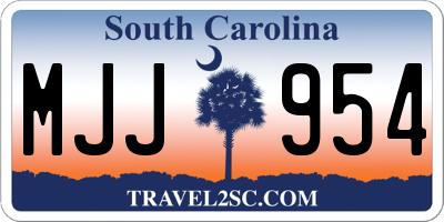 SC license plate MJJ954
