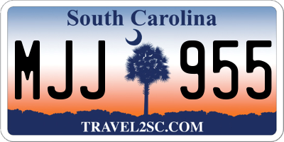 SC license plate MJJ955