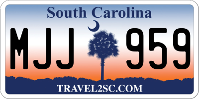 SC license plate MJJ959