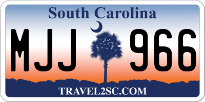 SC license plate MJJ966