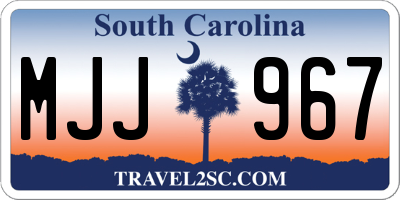 SC license plate MJJ967
