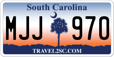SC license plate MJJ970