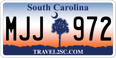 SC license plate MJJ972
