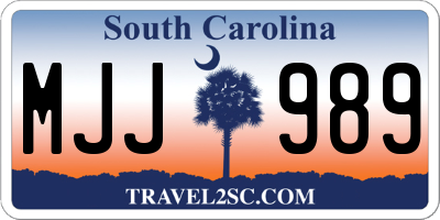SC license plate MJJ989
