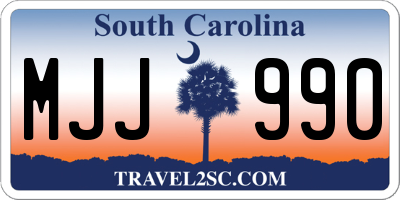 SC license plate MJJ990