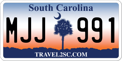 SC license plate MJJ991