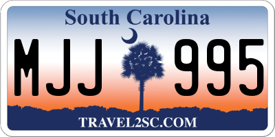 SC license plate MJJ995