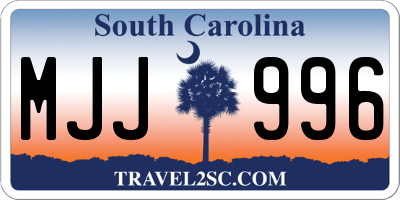 SC license plate MJJ996