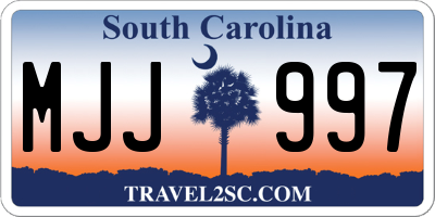 SC license plate MJJ997