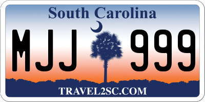 SC license plate MJJ999