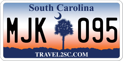 SC license plate MJK095