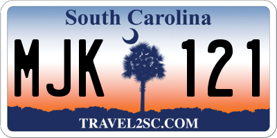 SC license plate MJK121