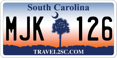 SC license plate MJK126