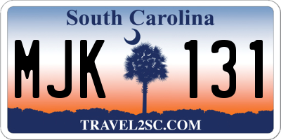 SC license plate MJK131
