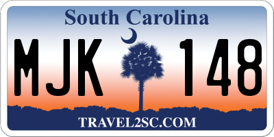 SC license plate MJK148