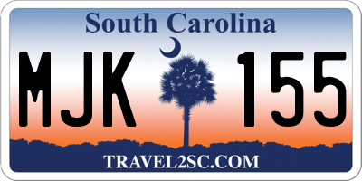 SC license plate MJK155