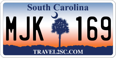 SC license plate MJK169