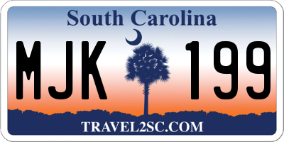 SC license plate MJK199