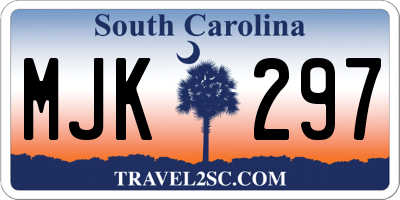 SC license plate MJK297