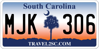 SC license plate MJK306