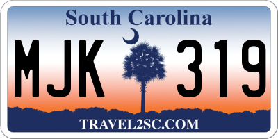 SC license plate MJK319