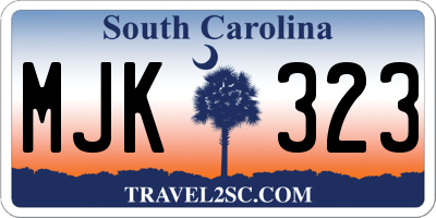 SC license plate MJK323