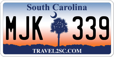 SC license plate MJK339