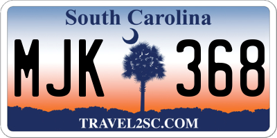 SC license plate MJK368