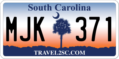 SC license plate MJK371