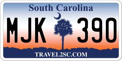 SC license plate MJK390