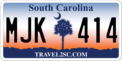 SC license plate MJK414